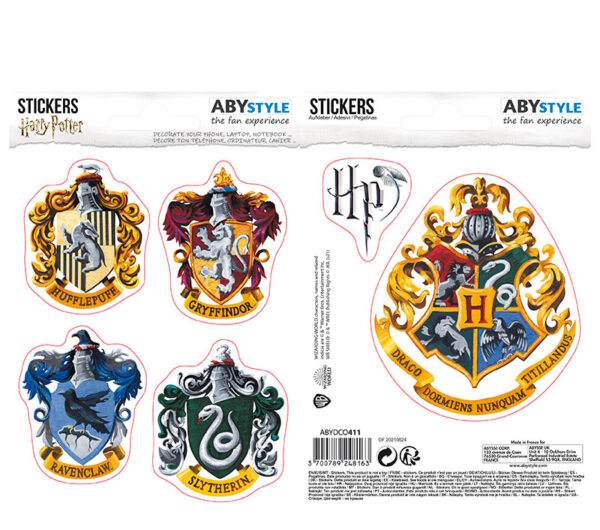 HARRY POTTER - Stickers - 16x11cm/ 2 planches - Hogwarts Houses