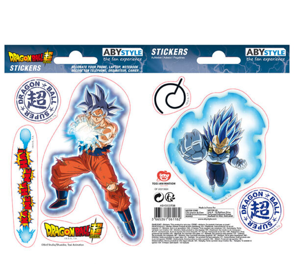DRAGON BALL SUPER - Stickers - 16x11cm/ 2 sheets - Goku & Vegeta