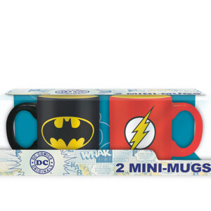 DC COMICS - Set 2 espresso mugs - 110 ml - Batman & Flash x2