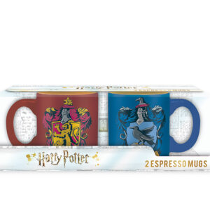 HARRY POTTER - Set 2 espresso mugs - 110 ml - Gryffindor&Ravenclawx2