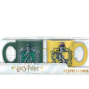 HARRY POTTER - Set 2 espresso mugs - 110 ml - Slyth. & Huffle. x2