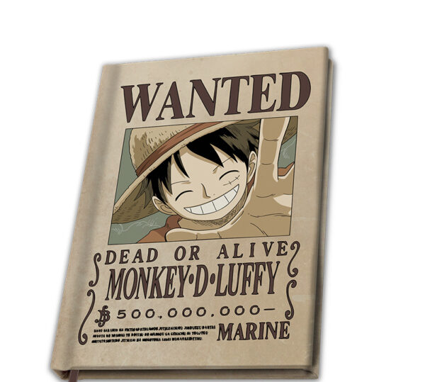 ONE PIECE -  A5 Notebook "Wanted Luffy"