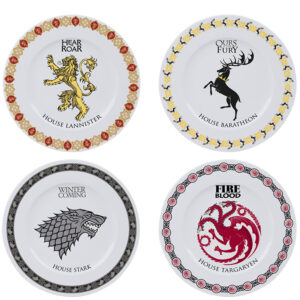 GAME OF THRONES - Set of 4 Plates - Houses