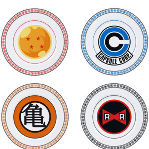 DRAGON BALL - Set of 4 Plates - Emblems