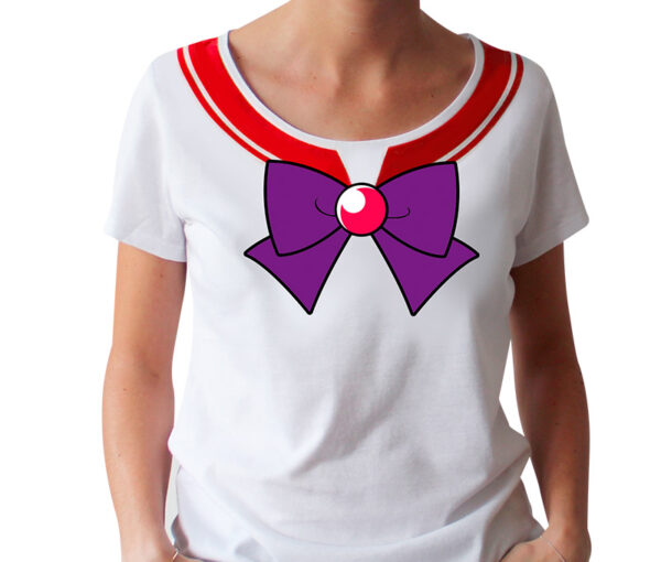 SAILOR MOON - Tshirt "Sailor Mars" woman SS white - premium *