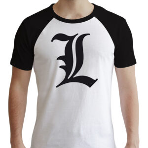 DEATH NOTE - Tshirt "L Symbol" man SS white - premium