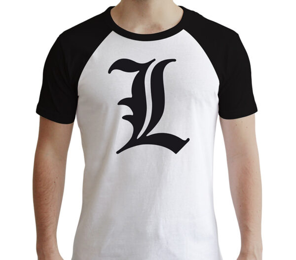DEATH NOTE - Tshirt "L Symbol" man SS white - premium