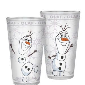 DISNEY - Large Glass - 400ml - Frozen 2 Olaf - x2