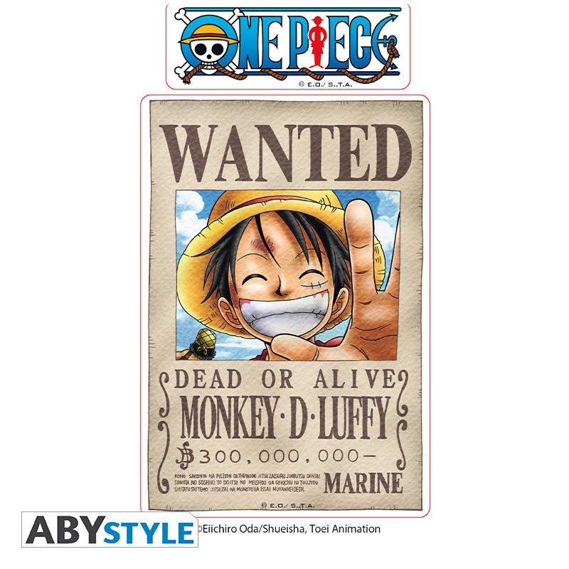 Acquista One Piece - Stickers - 16X11Cm/ 2 Sheets - Wanted Luffy/ Zoro X5
