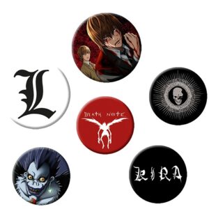 death note badge pack mix x4