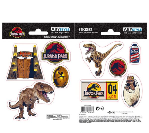 JURASSIC PARK - Stickers - 16x11cm/ 2 sheets - Dinosaurs