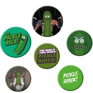 rick and morty badge pack pickle rick x4