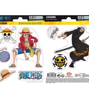one piece stickers 16x11cm 2 sheets luffy law