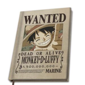 one piece a5 notebook wanted luffy x4